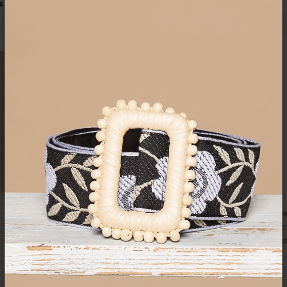 POL Accessories - POL Cloth Embroidered Belt Women’s Adjustable Belt Boho SR33A